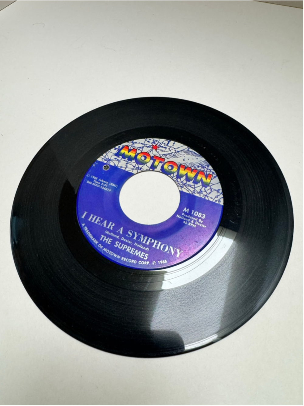 1965 The Supremes Motown Vinyl Record I Hear A Symphony 45 RPM